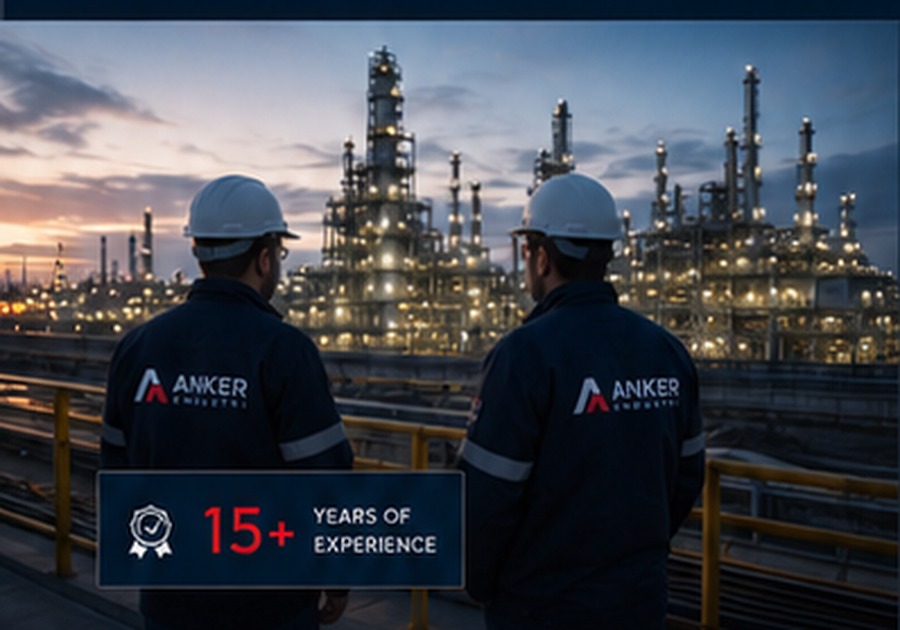 Inspection team working in industrial field